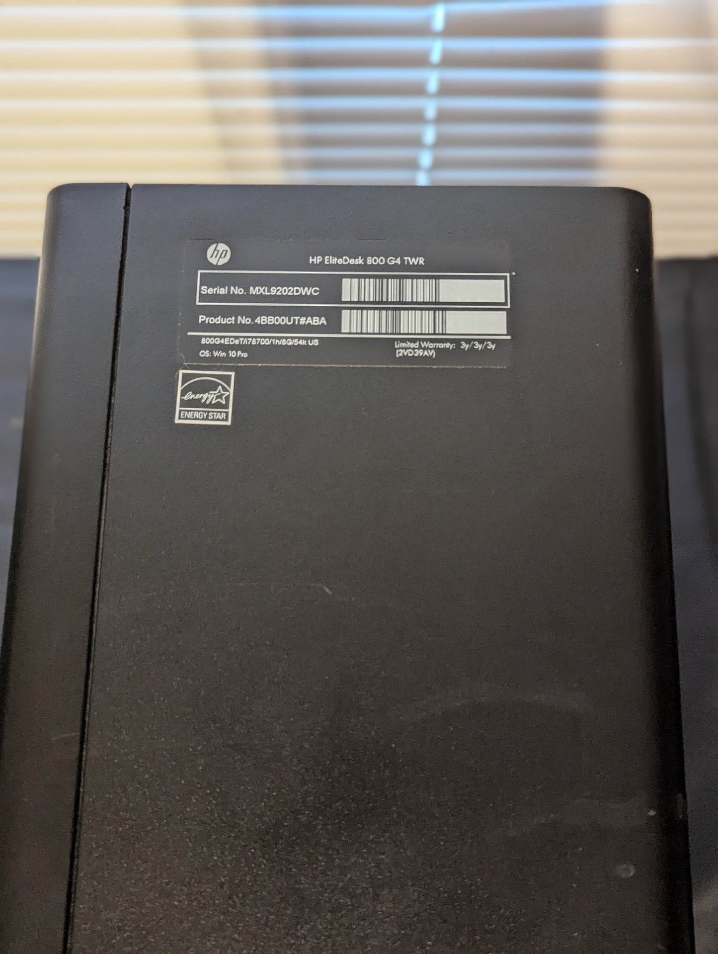 HP Desktop - EliteDesk 800 G4 Tower
