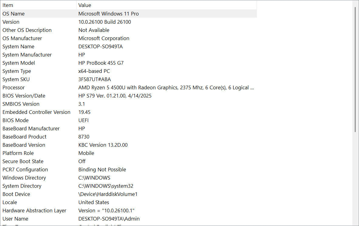 HP Laptop – ProBook 455 G7