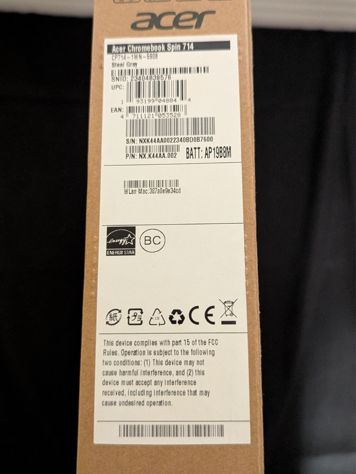 Acer Chromebook Spin 714