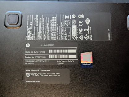 HP Desktop - ProDesk 600 G3 SFF