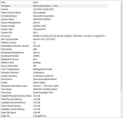 Dell Desktop - OptiPlex 3020 SFF